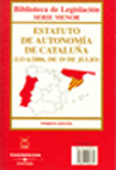 Estatuto de Autonomía de Cataluña. 9788447026371