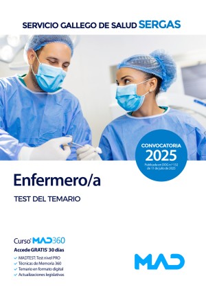 Servicio Gallego de Salud (SERGAS) Enfermero/a. Test del temario