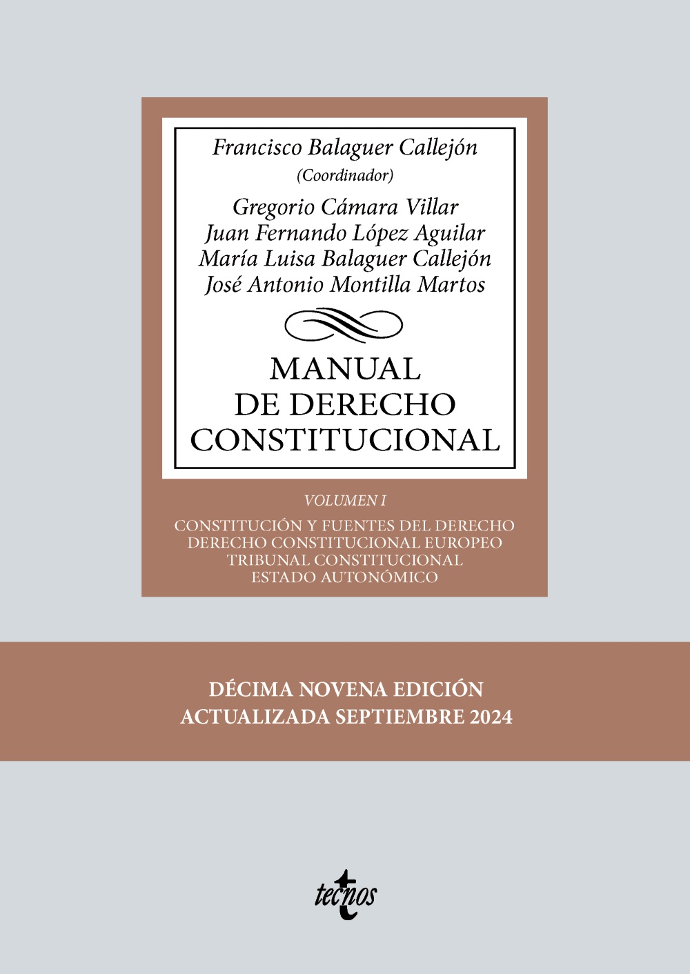 Manual de Derecho Constitucional. Volumen I. 9788430990573
