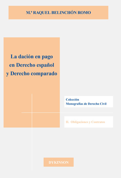 La dación en pago en derecho español y derecho comparado