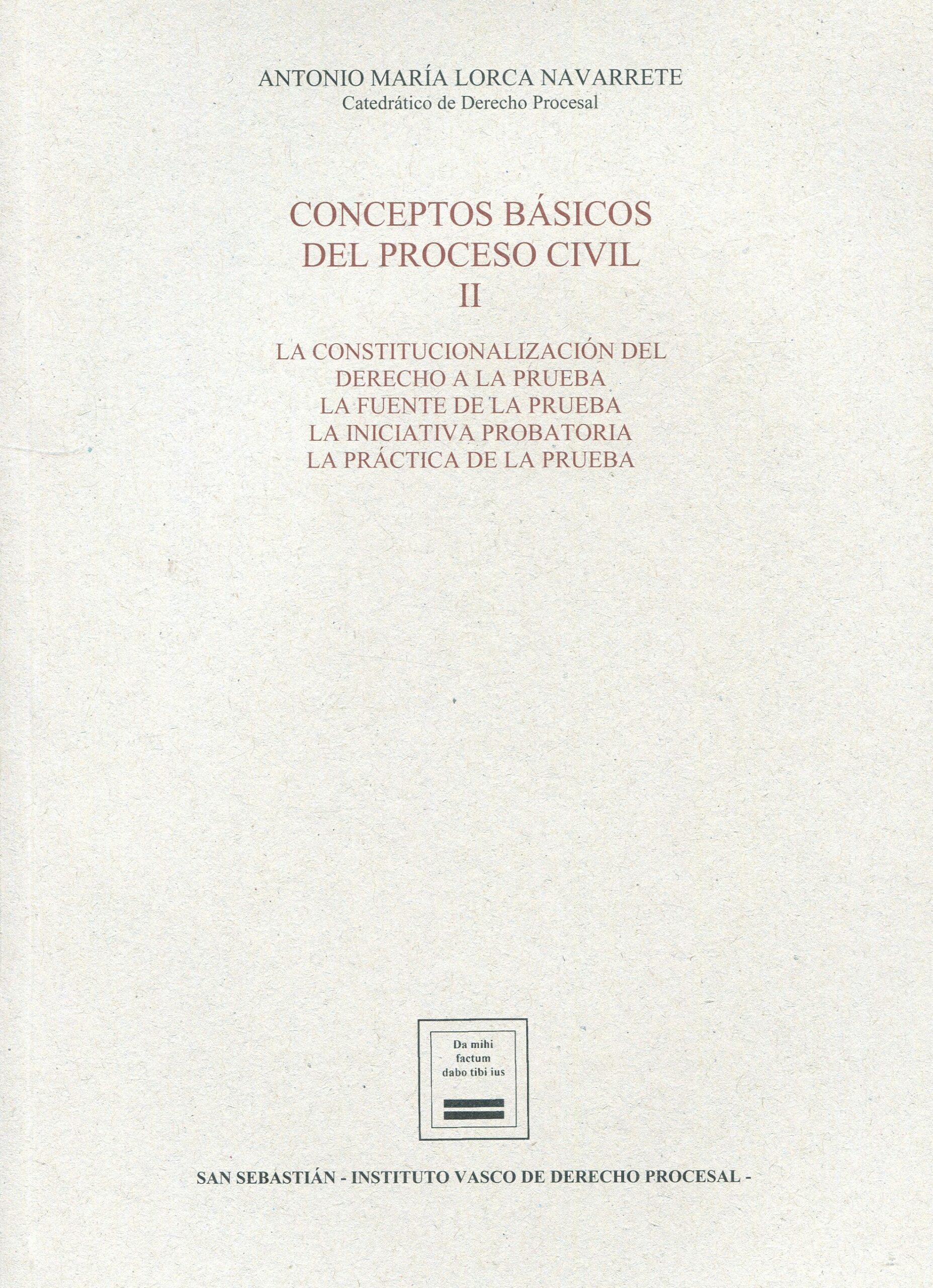 Concepto básicos del proceso civil II. 9788412629620