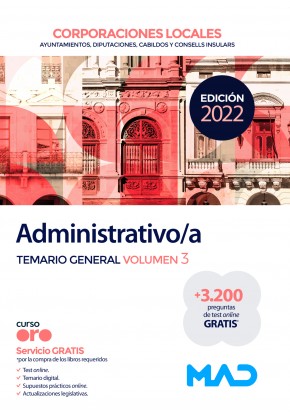 Administrativo/a de Corporaciones Locales. Temario General. Volumen 3