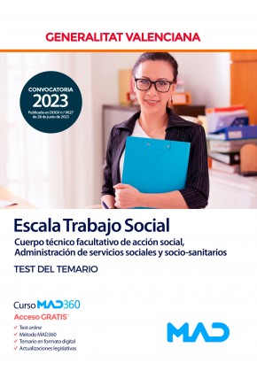 Escala Trabajo Social. Generalitat Valenciana. Test del temario