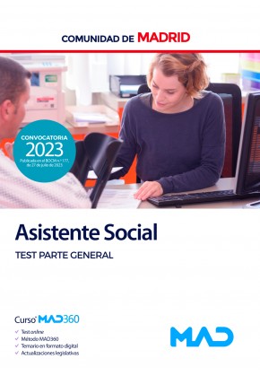 Asistente Social. Comunidad Autónoma de Madrid. Test. Parte General