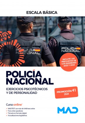 Policía Nacional. Escala Básica. Promoción 41. Ejercicios psicotécnicos y de personalidad. 9788414278321