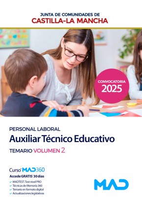 Auxiliar Técnico Educativo (Personal Laboral Grupo III) Junta de Comunidades Castilla-La Mancha. Temario. Volumen 2