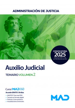 Cuerpo de Auxilio Judicial. Administración de Justicia. Temario. Volumen 2