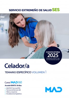 Celador/a. Servicio Extremeño de Salud (SES) Temario específico. Volumen 1