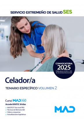 Celador/a. Servicio Extremeño de Salud (SES) Temario específico. Volumen 2