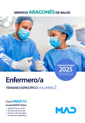 Enfermero/a. Servicio Aragonés de Salud (SALUD) Temario. Materia específica. Volumen 2