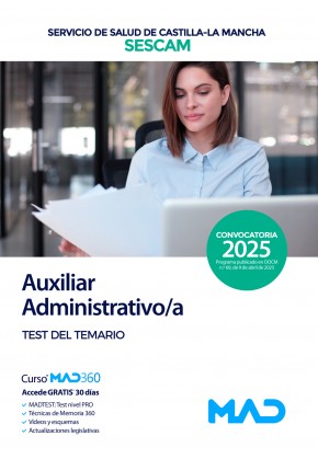 Grupo Auxiliar de la Función Administrativa. Servicio de Salud de Castilla-La Mancha (SESCAM) Test