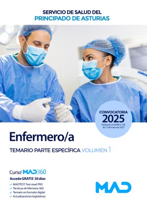 Servicio de Salud del Principado de Asturias (SESPA) Enfermero/a. Temario. Parte específica. Volumen 1