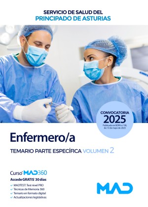Servicio de Salud del Principado de Asturias (SESPA) Enfermero/a. Temario. Parte específica. Volumen 2
