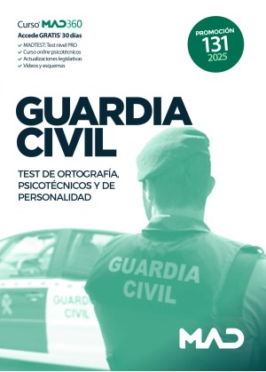 Guardia Civil. Test de Ortografía, Psicotécnicos y de Personalidad