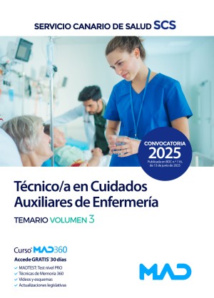Técnico en Cuidados Auxiliares de Enfermería. Servicio Canario de Salud. Temario. Volumen 3