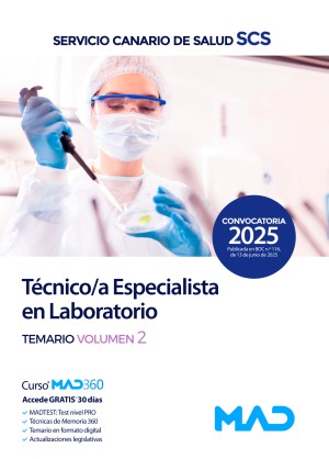 Servicio Canario de Salud. Técnico/a Especialista en Laboratorio. Temario. Volumen 2