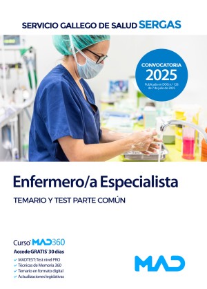 Servicio Gallego de Salud (SERGAS) Enfermero/a Especialista. Temario y test. Parte común