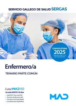 Enfermero/a. Servicio Gallego de Salud (SERGAS) Temario. Parte común