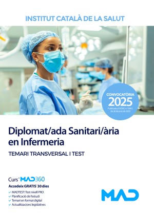 Instituto Catalán de la Salud (ICS) Diplomat/ada Sanitari/ària en Infermeria. Temari transversal i test