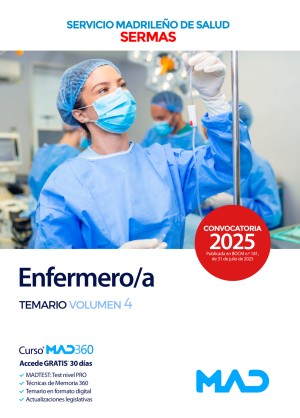 Servicio Madrileño de Salud (SERMAS)  Enfermero. Temario. Volumen 4