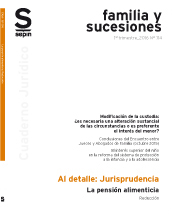 La pensión alimenticia. Reducción