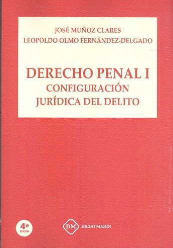 Derecho penal I. Configuración jurídica del delito