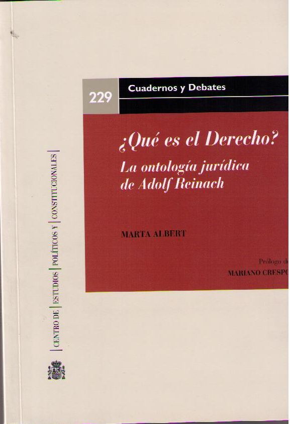 ¿Qué es el derecho? La ontología jurídica de Adolf Reinach