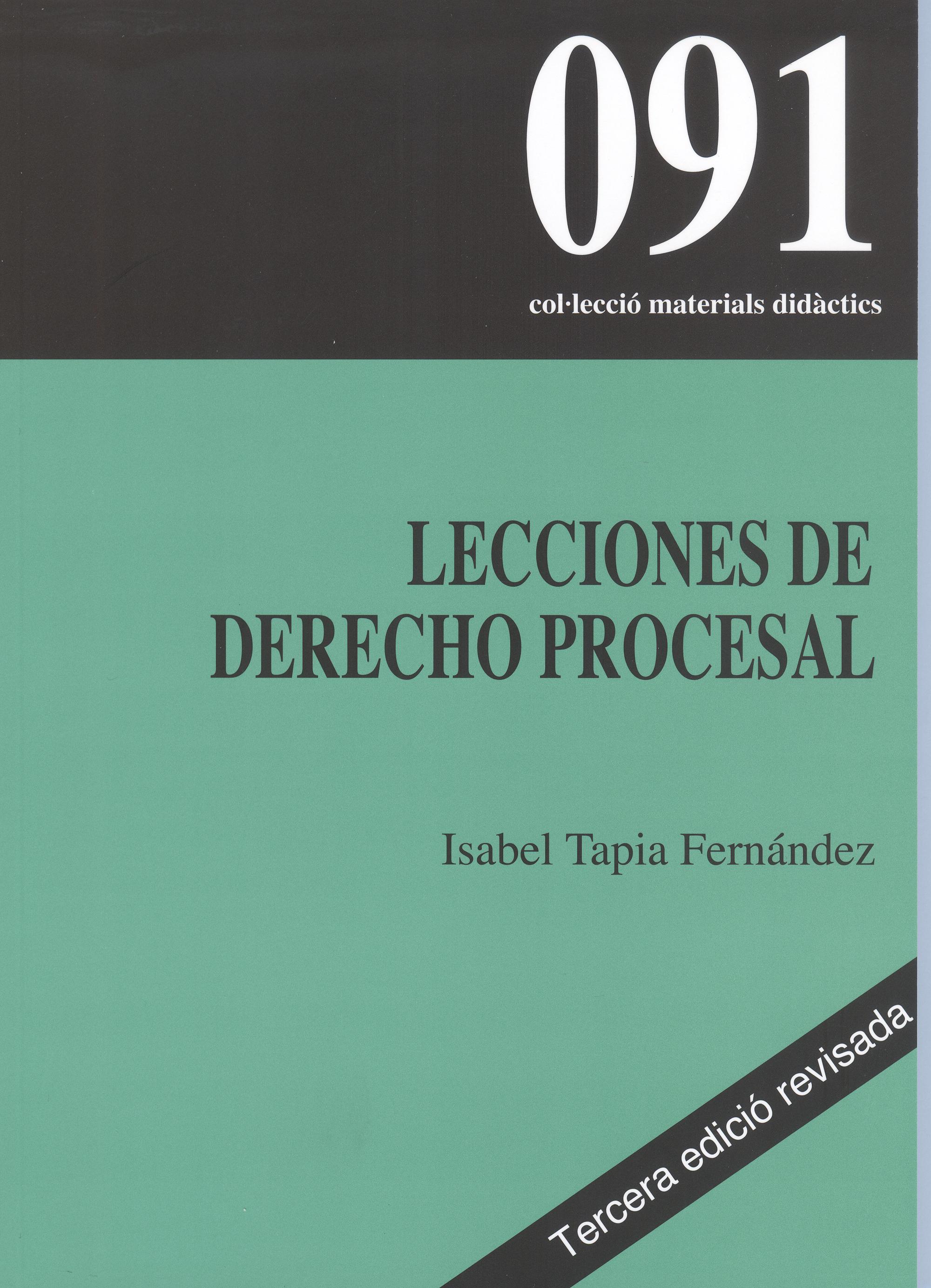 Lecciones de derecho procesal