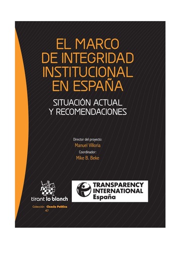 El marco de integridad institucional en España
