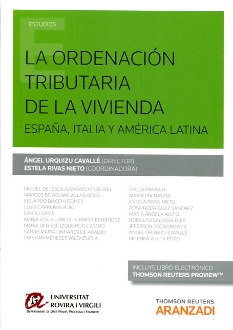 La ordenación tributaria de la vivienda. España, Italia y América Latina 