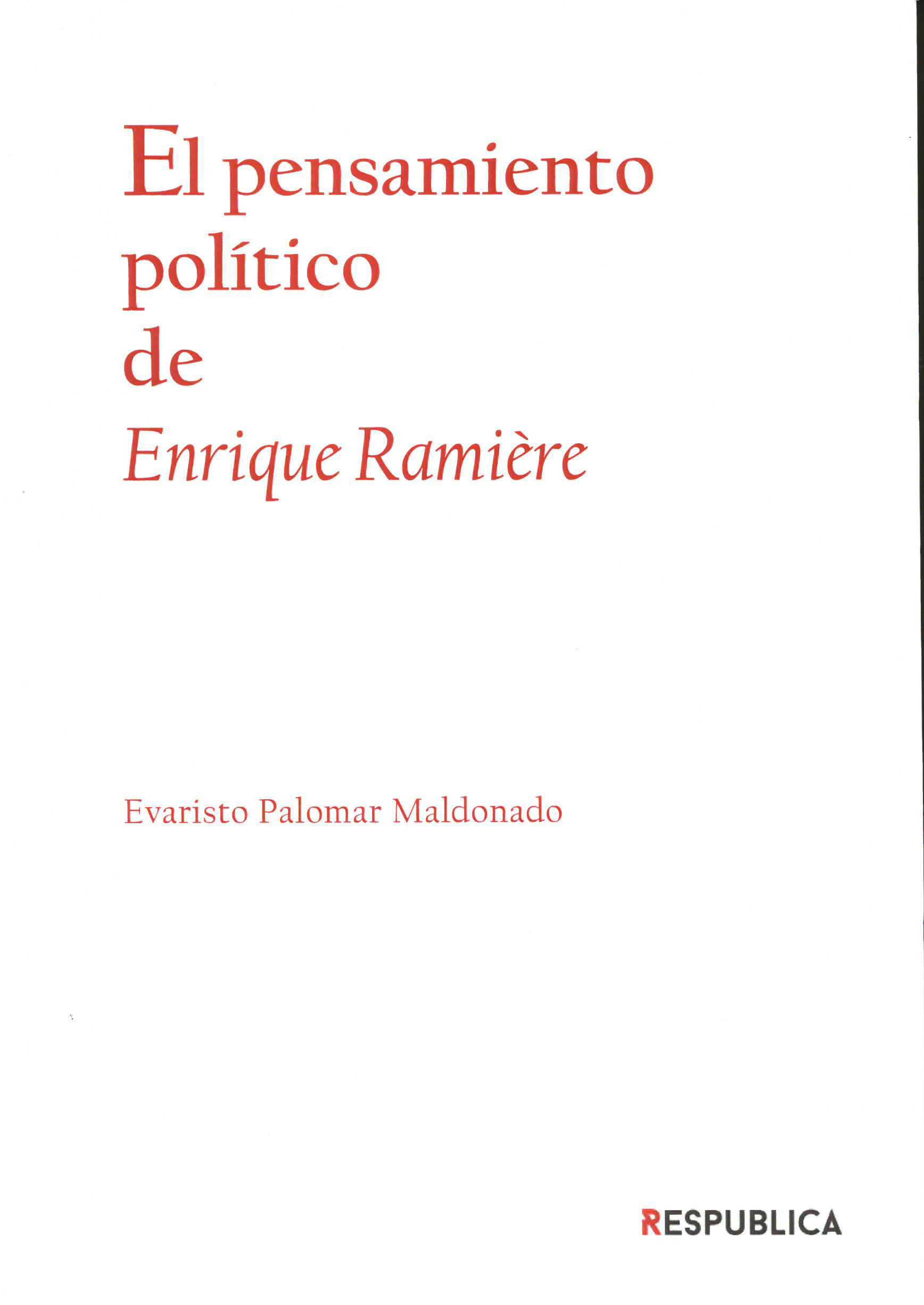 El pensamiento político de Enrique Ramière