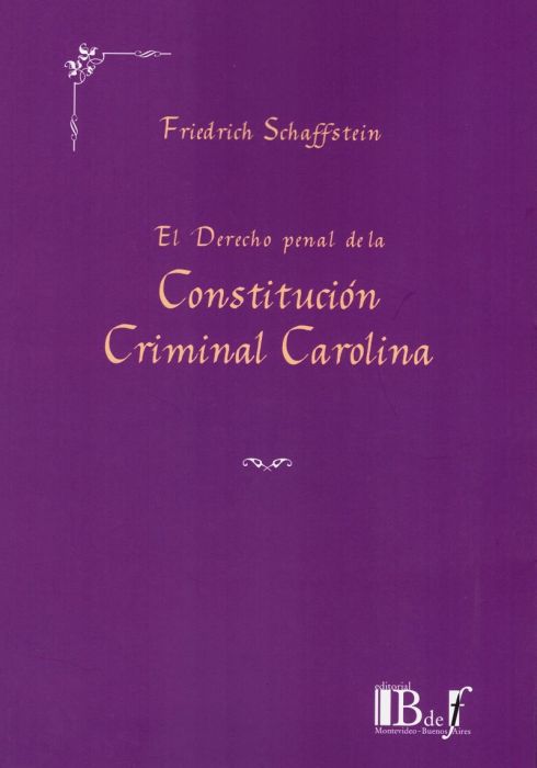 El Derecho penal de la Constitución Criminal Carolina
