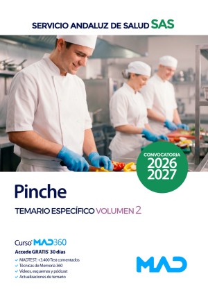 Servicio Andaluz de Salud (SAS) Pinche. Temario específico. Volumen 2