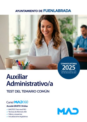 Ayuntamiento de Fuenlabrada. Auxiliar Administrativo/a. Test del temario común