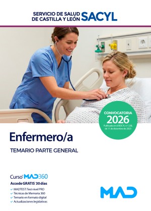 Servicio de Salud de Castilla y León (SACYL) Enfermero/a. Temario. Parte general