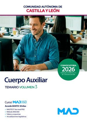 Comunidad Autónoma de Castilla y León. Cuerpo Auxiliar de la Administración. Temario. Volumen 3