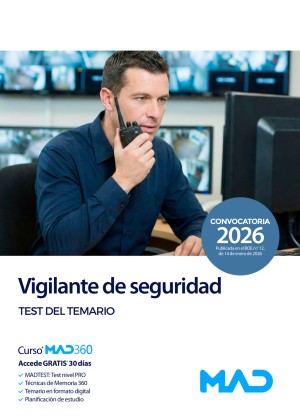 Ministerio del Interior. Vigilante de seguridad. Test del temario