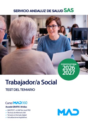 Servicio Andaluz de Salud (SAS) Trabajador/a Social. Test del temario