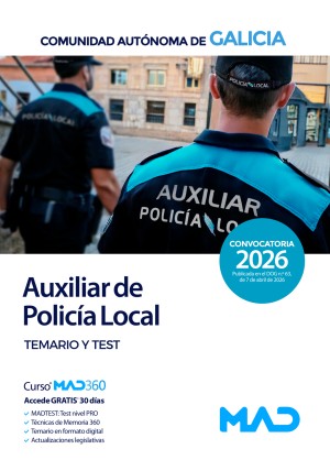 Auxiliar de la Policía Local. Comunidad Autónoma de Galicia. Test