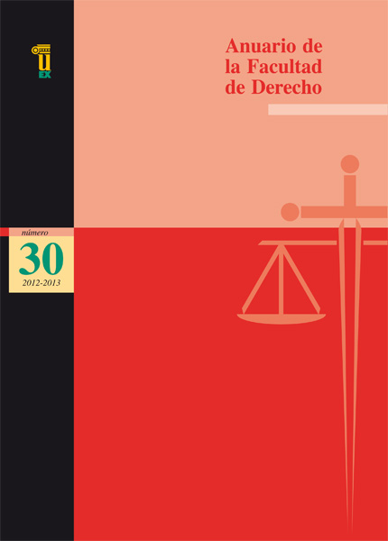 Anuario de la Facultad de Derecho. Número 30. 2012-2013