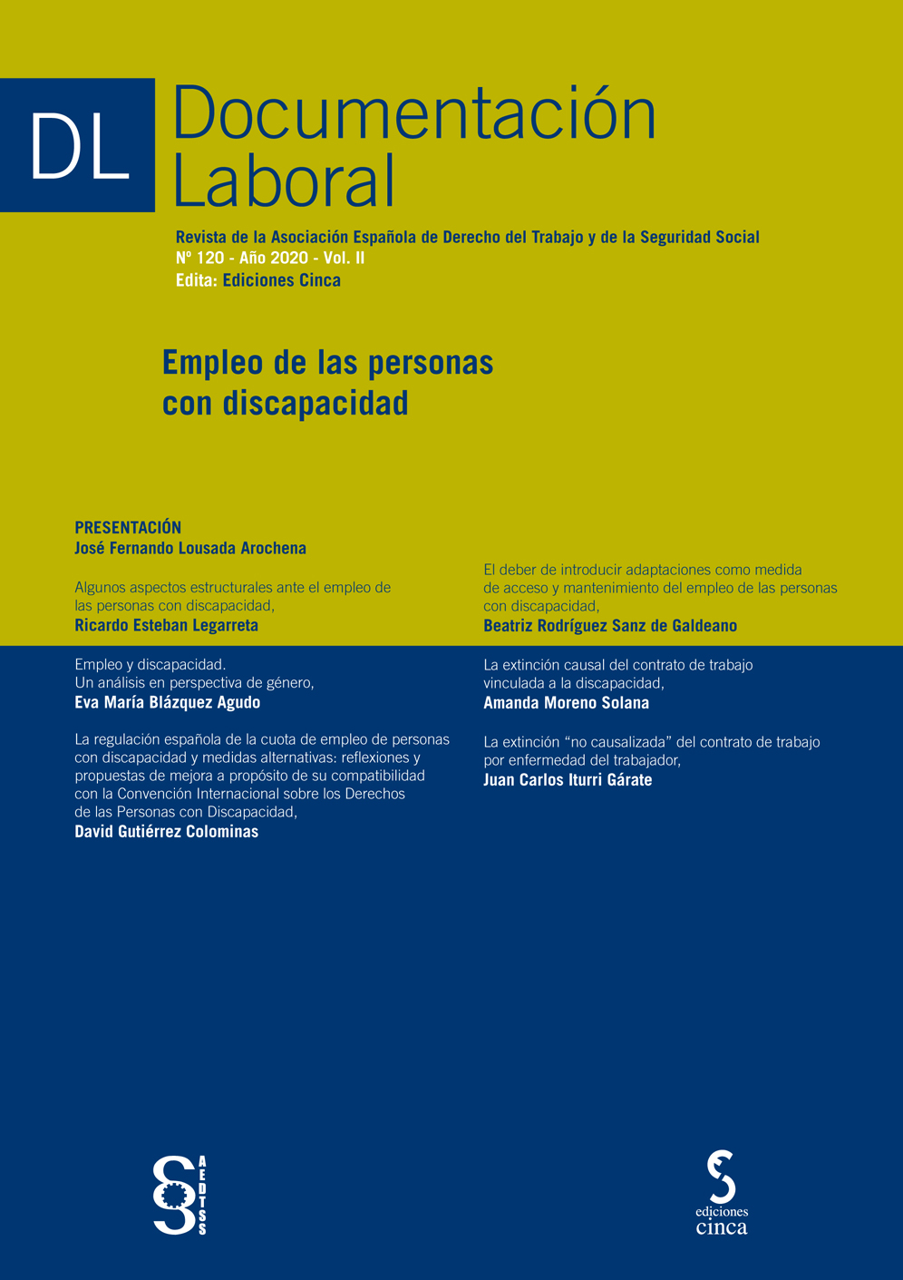 Documentación Laboral. Número 120. Año 2020. Vol. II