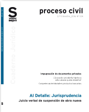 Juicio verbal de suspensión de obra nueva