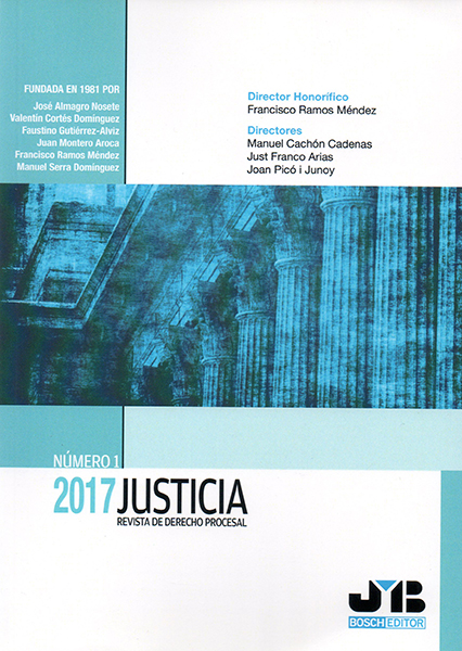 Justicia. Revista de Derecho Procesal. Número 1 2017.