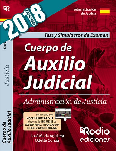 Cuerpo de Auxilio Judicial de la Administración de Justicia. Test y Simulacros de examen