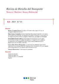 Revista de Derecho del Transporte (terrestre, marítimo, aéreo y multimodal). Número 15