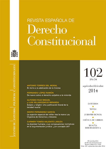 Revista Española de Derecho Constitucional. Número 102