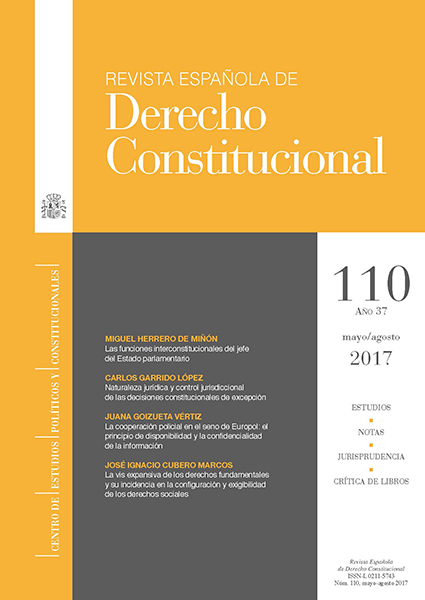 Revista Española de Derecho Constitucional. Número 110