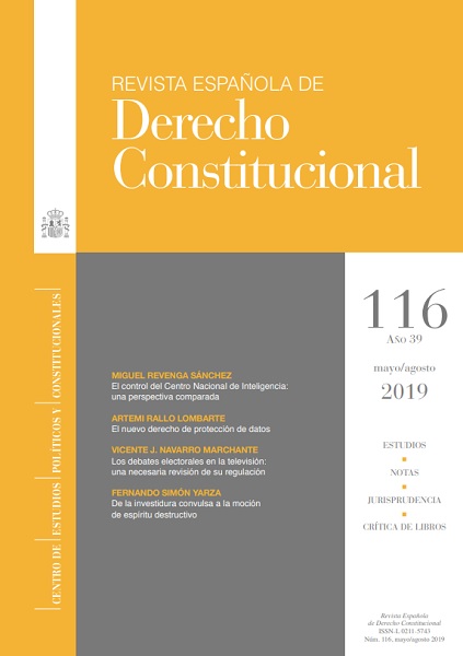 Revista Española de Derecho Constitucional. Número 116