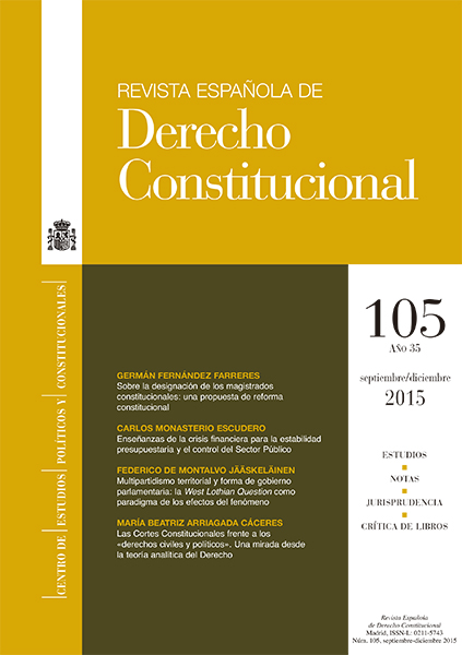 Revista Española de Derecho Constitucional. Número 105
