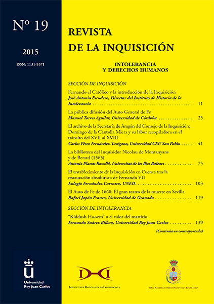 Revista de la Inquisición. Intolerancia y derechos humanos